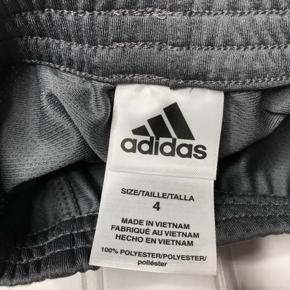 Adidas gray athletic shorts, NWT, size 4 - Picture 3 of 3